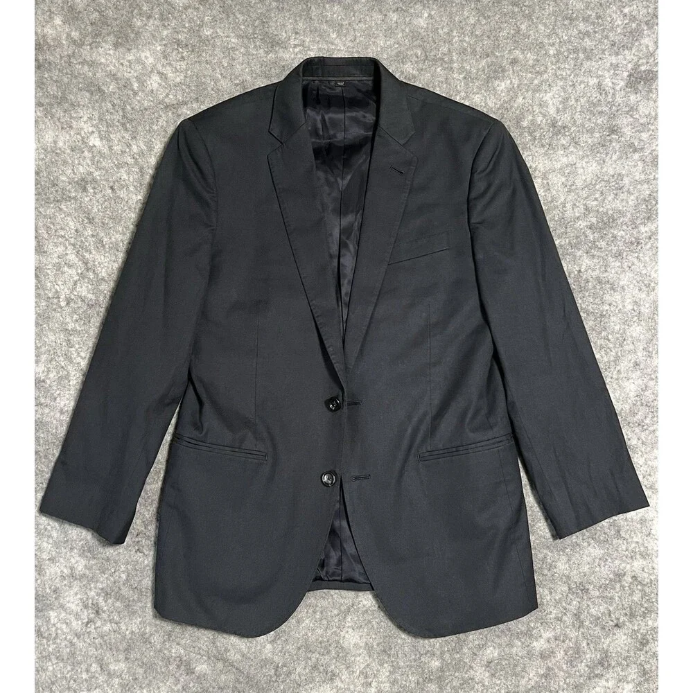 J. Crew Ludlow Blazer Men’s 38S Navy Blue Cotton Tollegno 1900 Italian Fabric